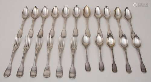 Restbesteck / Silver cutlery, Paris, 19. Jh