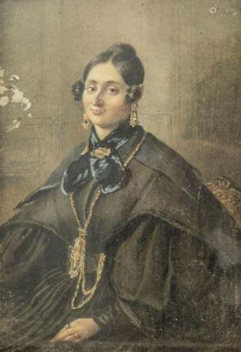 Antoine Charles THELOT (1798-1853), Biedermeier Dame, 1837