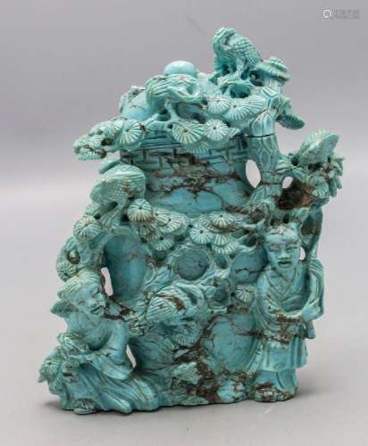 Türkis-Deckelvase / A turquoise lidded vase, China, späte Qi...