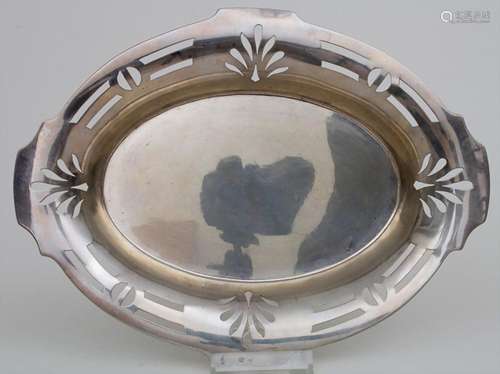 Ovale Jugendstil Silberschale / An oval Art Nouveau silver b...