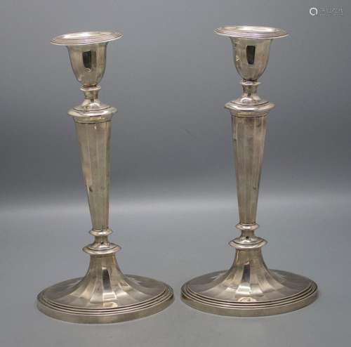 Paar Kerzenleuchter / A pair of silver candlesticks, Hamilto...