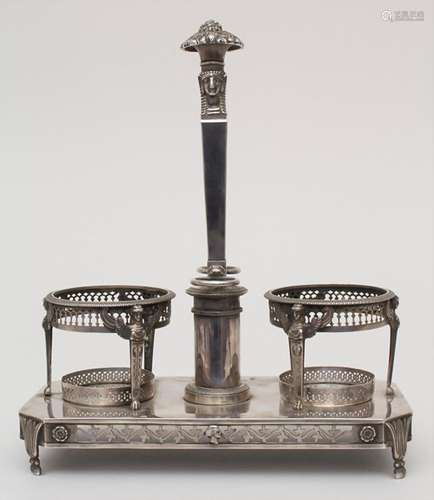 Empire-Huiliere / A silver oil and vinegar cruet set, Paris,...