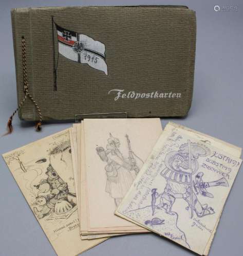 Konvolut Feldpostkarten u. A. K & K Husarenregiment, 191...