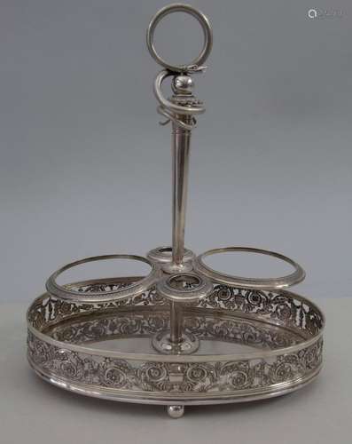 Empire Menage (Huiliere) / An Empire silver cruet stand, Bel...