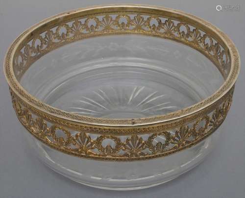 Kristallschale mit Silbermontur / A crystal bowl with silver...