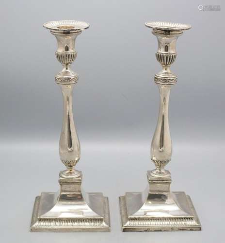 Paar Kerzenleuchter / A pair of silver candlesticks, Toussai...