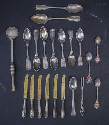 Konvolut Silberbsteck / Various pieces of silver cutlery, 20...