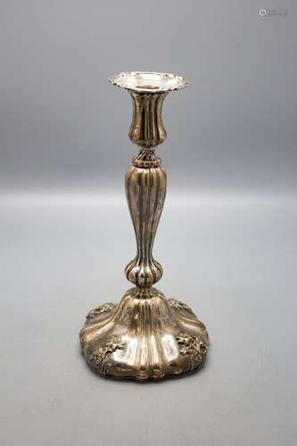 Biedermeier Kerzenleuchter / A silver Biedermeier candlestic...