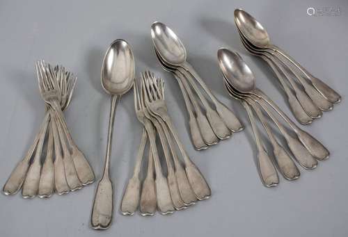 25 tlg. Silberbesteck / 25 pieces of silver cutlery, Imlin, ...