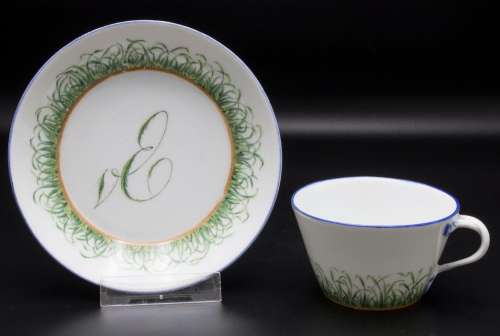 Tasse und UT mit Monogramm / A cup with saucer with monogram...