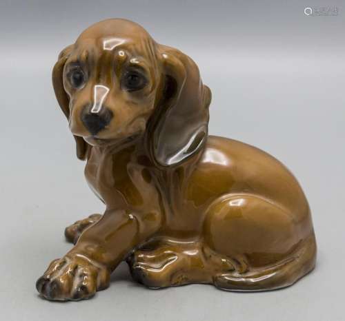 Figur \'Dackelwelpe\' / A figure of a dachshund puppy, Rosen...