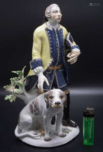 Hofjäger Johann Georg Wentzel mit Jagdhund / Royal hunter wi...