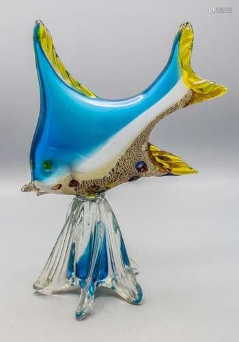 Fisch-Figur / A glass figure of a fish, Murano, Italien, 20....