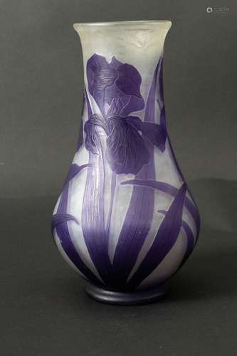 Jugendstil Vase mit Schwertlilien / An Art Nouveau vase with...