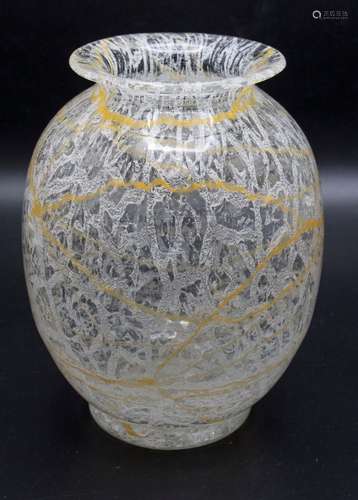 Art Déco Schaumglas-Vase / An Art Deco glass vase, Johann Lo...