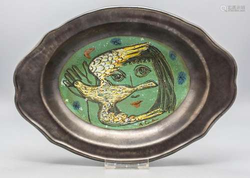 Künstlerplatte / An artist plate, Alain Couna, Accolay (1945...