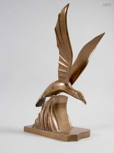 Art Déco Bronzeplastik \'Möwe\' / An Art Deco bronze sculptu...