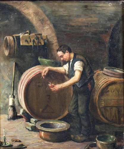 Winzer im Weinkeller/Wine Grower In The Wine Cellar, L. L. M...