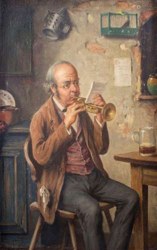 Carl OSTERSETZER (1850-1914), \'Beim Trompetenspie\' / \'Whi...