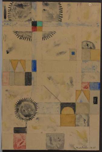 Hubert Montarier (1913-?), \'Abstrakte Komposition\' / \'An ...