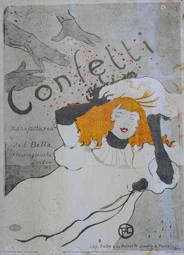 Henri TOULOUSE-LAUTREC (1864-1901), \'Confetti\', nach 1950