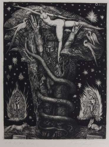 Phantastischer Realismus, Ernst Fuchs (1930-2015), \'Adams T...