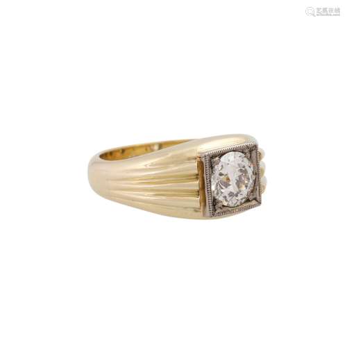 Ring with old cut diamond ca. 1,10 ct,