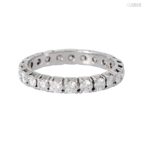 Memo ring all around with diamonds total ca. 1,33 ct,