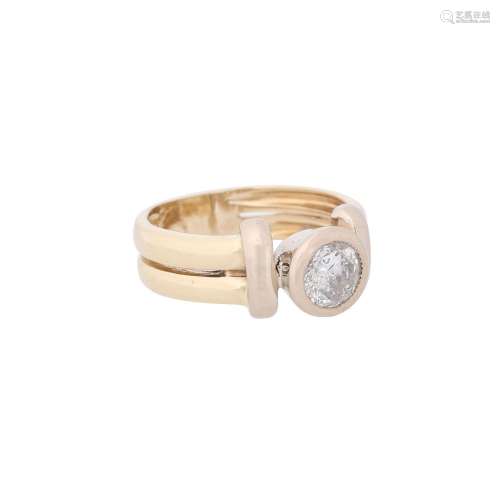 Solitaire ring with diamond of approx. 0.75 ct,