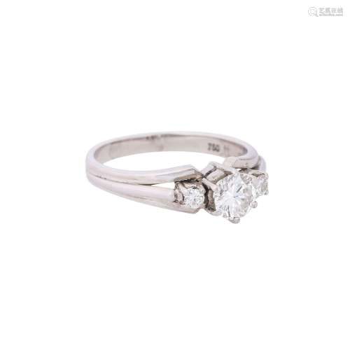 Ring with diamond of ca. 0,55 ct,