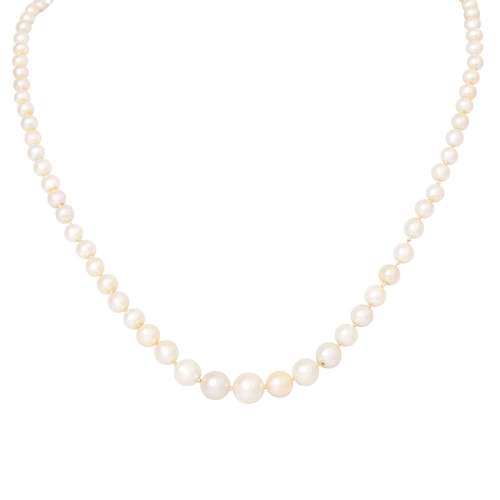 Necklace from natural pearls