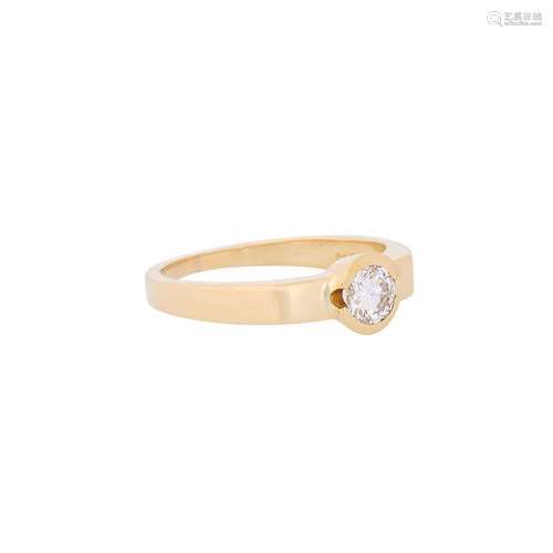 Ring mit Solitaire Brillant ca. 0.45 ct,