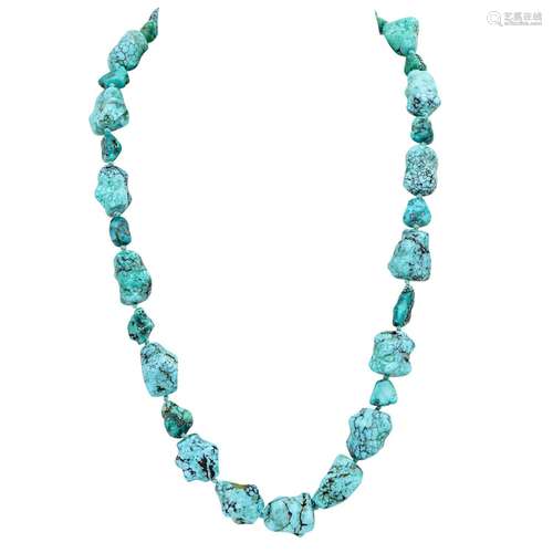 Chain made of turquoise with matrix,