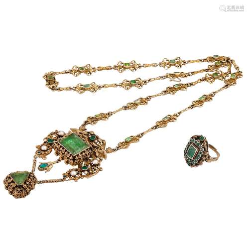 Mix of antique jewelry from Transylvania,