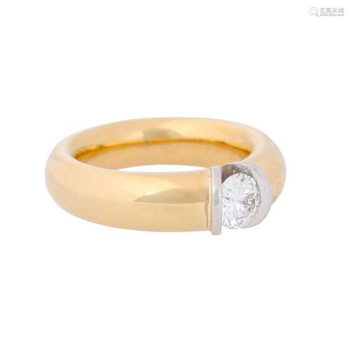 Spannring mit Brillant Solitaire approx. 0.70 ct,