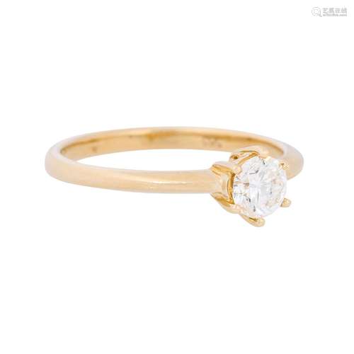 Solitaire ring with diamond of approx. 0.45 ct,