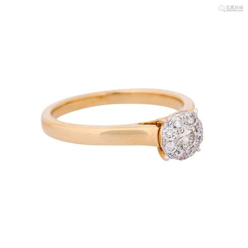 Ring with diamonds, total ca. 0,25 ct,