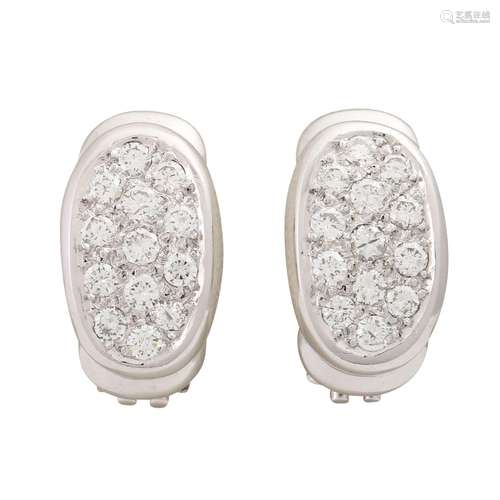 Stud earrings with diamonds total ca. 1,5 ct,