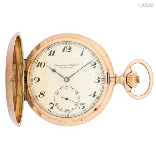 IWC Schaffhausen Savonette pocket watch. Original box and ce...