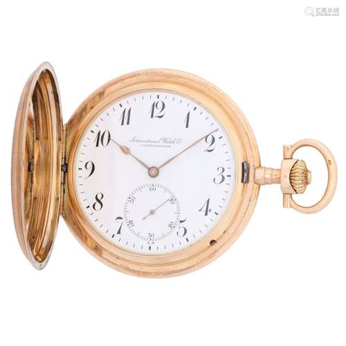 IWC Schaffhausen large, heavy goldsavonette pocket watch.