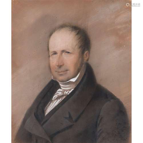 PORTRAIT PAINTER OF THE 19th CENTURY "Portrait of a dis...