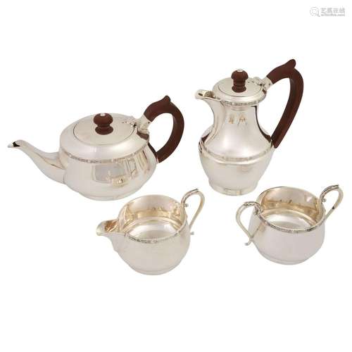 BIRMINHAM "Art Deco coffee and tea service", sterl...