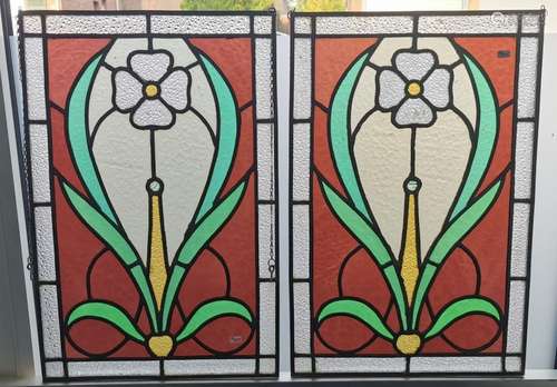 ART NOUVEAU GLASS PAINTINGS