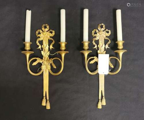 PAIR OF TWO-FLAME SCONCES IN THE FORMAL LANGUAGE OF THE EMPI...