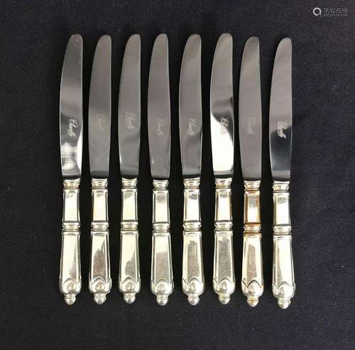 EIGHT PLATED FRUIT KNIVES