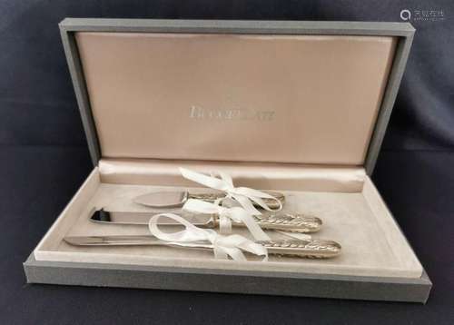 3 BUCCELLATI SERVING KNIVES / CHEESE KNIVES