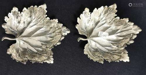 2 BUCCELLATI LEAF BOWLS