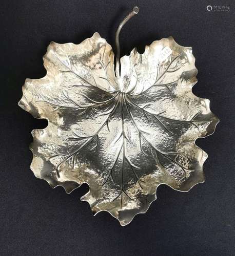 LARGE BUCCELLATI LEAF BOWL "GARDENIA LEAF"