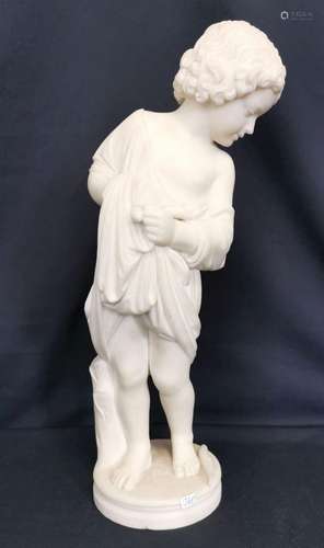 SCULPTURE: "BOY WITH FISHES"