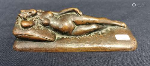 SCULPTURE: "RESTING FEMALE NUDE"